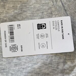 Athleta Gray Ease In Rib Tank NWT Medium